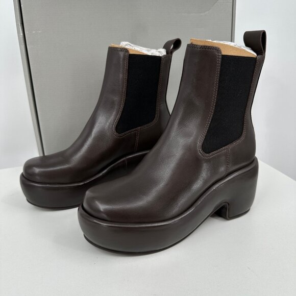 Everlane The Puffa Boot in Dark Brown size 7 Chelsea Ankle 3.25" Chunky Platform - Picture 1 of 12
